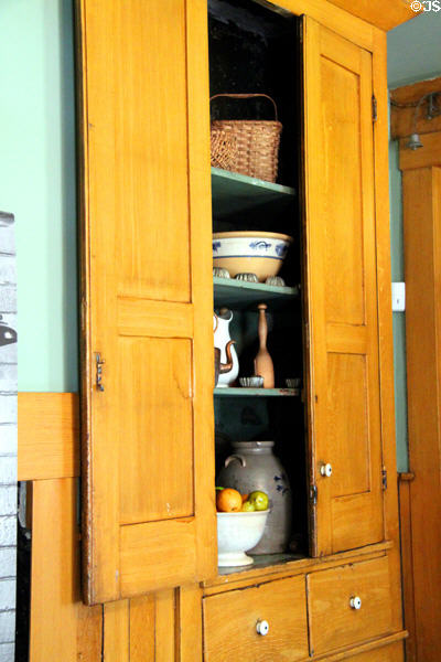 Cupboard in kitchen at Campbell House Museum. St. Louis, MO.