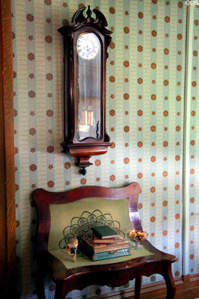 Clock & table in study at Chatillon-DeMenil Mansion. St. Louis, MO.