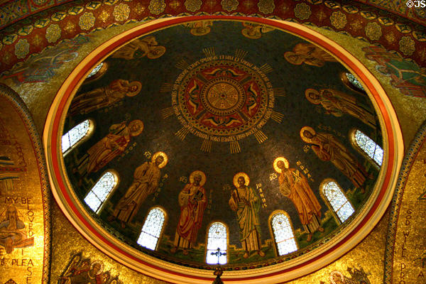 Dome interior of Saint Louis Cathedral. St Louis, MO.