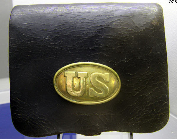 Cartridge box with US plate at Jefferson Barracks. St. Louis, MO.