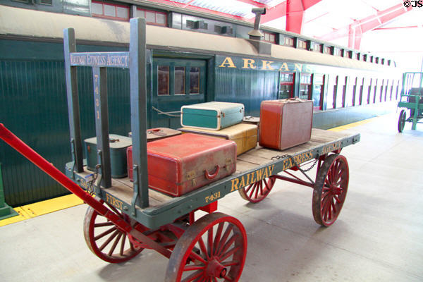Railway Express Agency cart at St. Louis Museum of Transportation. St. Louis, MO.