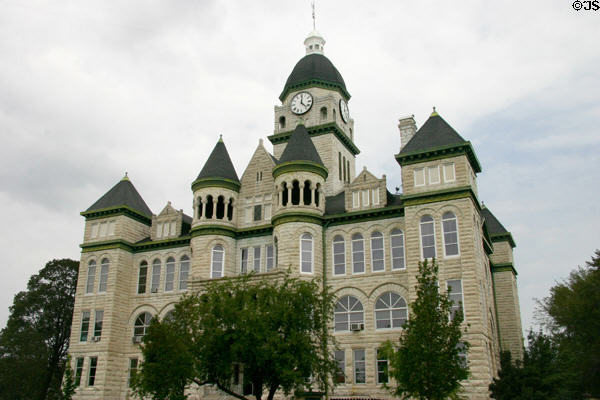 Jasper County Courthouse (1895) (302 South Main St.). Carthage, MO. Architect: M. A. Orlopp. On National Register.