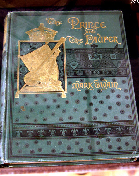 Prince and the Pauper book by Mark Twain at Mark Twain Museum. Hannibal, MO.