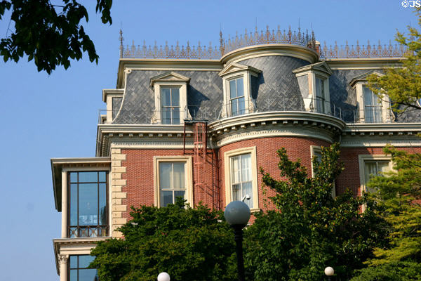 Mansard roof of Missouri Governor's Mansion. Jefferson City, MO.