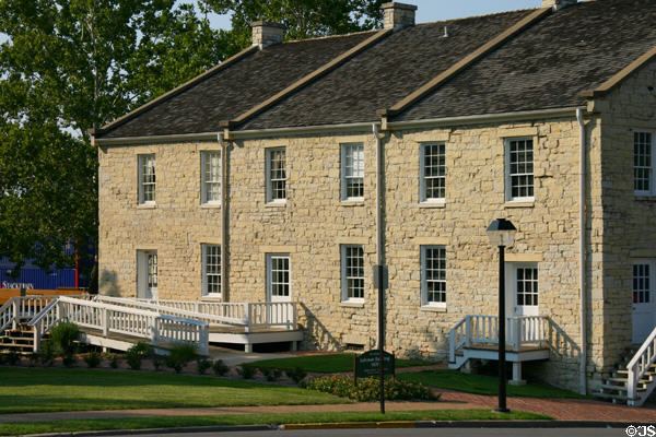 Lohman Building (1839) (100 Jefferson) at Jefferson Landing State Historic Site. Jefferson City, MO. Architect: James A. Crump.