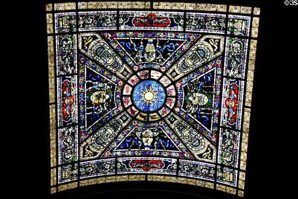 Stained glass ceiling at Missouri State Capitol. Jefferson City, MO.