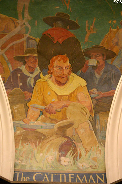 Cattleman mural (c1917-28) by Allen Tupper True at Missouri State Capitol. Jefferson City, MO.