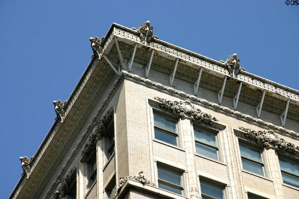 Roofline details of Scarritt Building. Kansas City, MO.