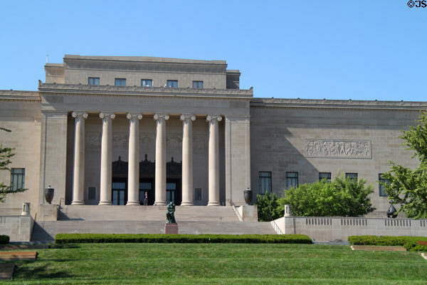 Beaux Arts details of Nelson-Atkins Museum. Kansas City, MO.
