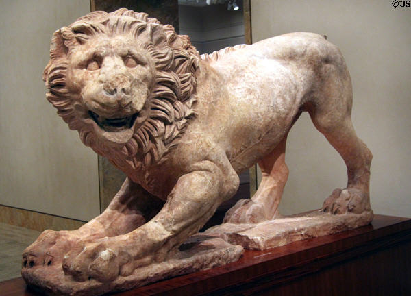 Greek lion (c325 BCE) from Attica at Nelson-Atkins Museum. Kansas City, MO.