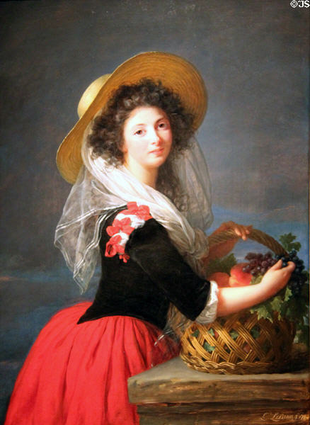Portrait of Marie Gabrielle de Gramont, Duchesse de Caderousse (1784) by Élisabeth-Louise Vigée Le Brun at Nelson-Atkins Museum. Kansas City, MO.
