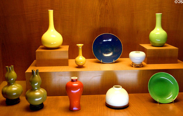 Glazed Chinese porcelain (c1644-1911) at Nelson-Atkins Museum. Kansas City, MO.