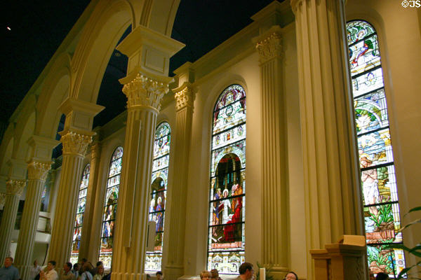 Stained glass windows (1912) at Kansas City Cathedral. Kansas City, MO.