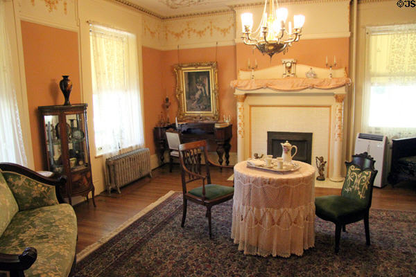 Ladies parlor at Lewis-Bingham-Waggoner House. Independence, MO.