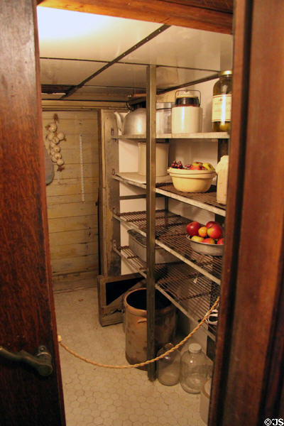 Walk-in ice box at Lewis-Bingham-Waggoner House. Independence, MO.