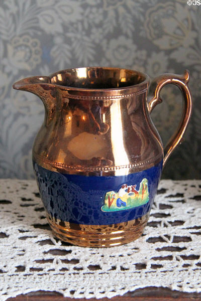 Lusterware pitcher at Jackson County Marshall's House Museum. Independence, MO.