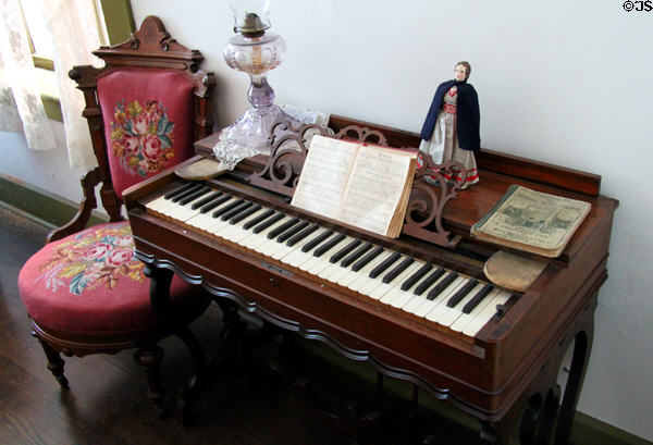 Square piano at Jackson County Marshall's House Museum. Independence, MO.