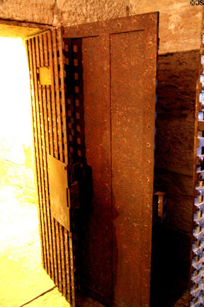 Jail cell door at 1859 Jail Museum. Independence, MO.