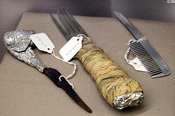 Prisoner-made confiscated weapons at 1859 Jail Museum. Independence, MO.