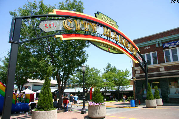 Historic Kansas City Market sign. Kansas City, MO.
