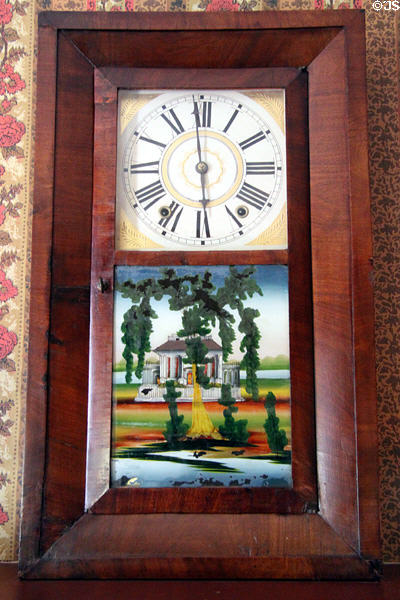 Mantle clock with painting at John Wornall House Museum. Kansas City, MO.