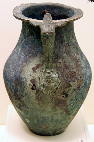 Bronze jug (1stC CE) at University of Missouri Museum of Art & Archaeology. Columbia, MO.