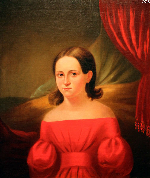 Portrait of Miss Mary Eliza Barr (1837) by George Caleb Bingham at State Historical Society of Missouri. Columbia, MO.