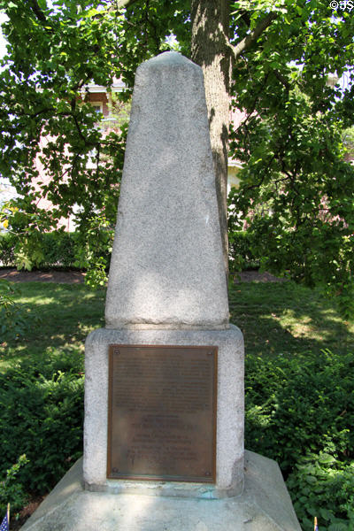 Thomas Jefferson obelisk grave marker from Monticello moved to the University of Missouri in 1885. Columbia, MO.