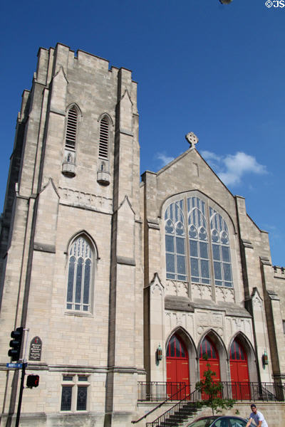 Missouri United Methodist Church (1925) (204 S. Ninth St.). Columbia, MO. On National Register.