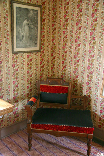 Corner one-armed chair at Truman Birthplace House. Lamar, MO.