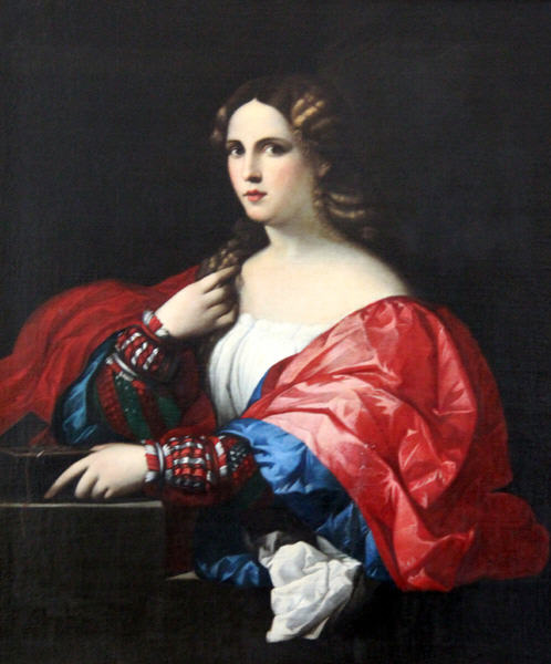 Painting of woman at Beauvoir. Biloxi, MS.