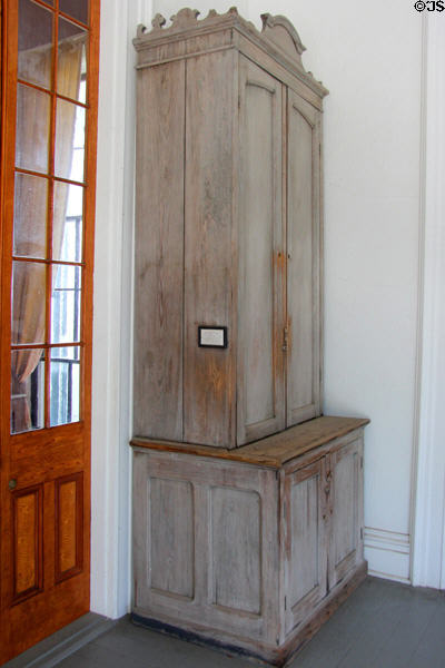 Cypress cabinet (1879) by George Kaspar Vierling made for Jefferson Davis family at Beauvoir. Biloxi, MS.