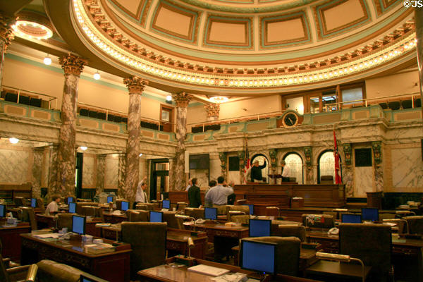 Senate chamber of Mississippi State Capitol. Jackson, MS.