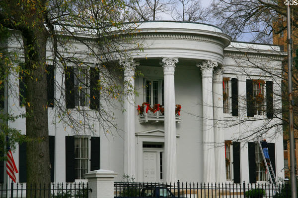 Mississippi Governor's Mansion (1841) (300 E Capitol St.). Jackson, MS. Style: Greek Revival. Architect: William Nichols. On National Register.