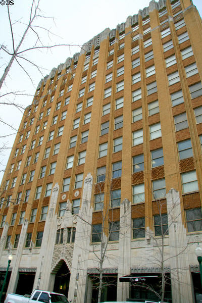 Art Deco facade of Plaza Building. Jackson, MS.