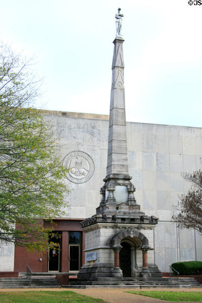 Monument to the Confederate Dead (1891) before Charlotte Capers Building. Jackson, MS.
