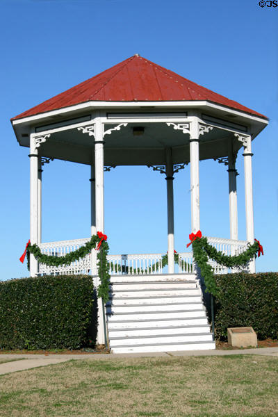 Gazebo (20th C replica) on heights over Mississippi River. Natchez, MS.