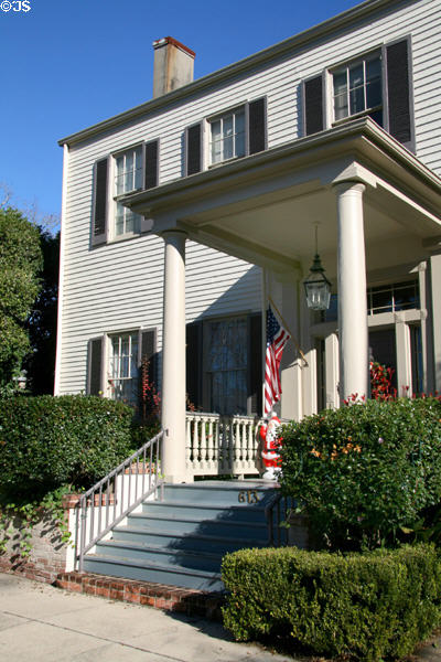 Caroline Slier House (c1835) (613 Washington St.). Natchez, MS. On National Register.
