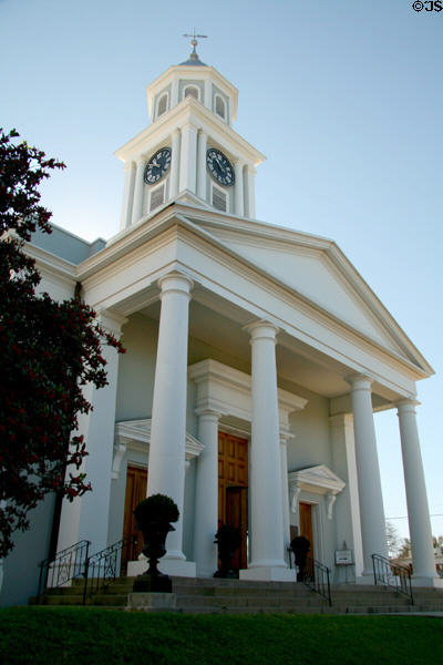 Facade of First Presbyterian Church. Natchez, MS.