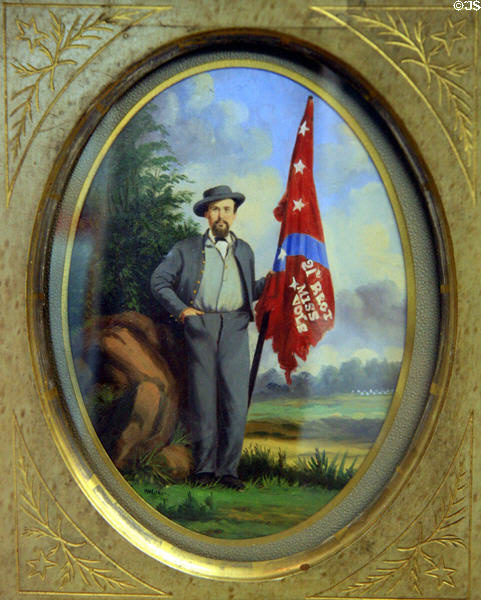 Portrait of Mississippi Civil War soldier at Old Court House Museum. Vicksburg, MS.