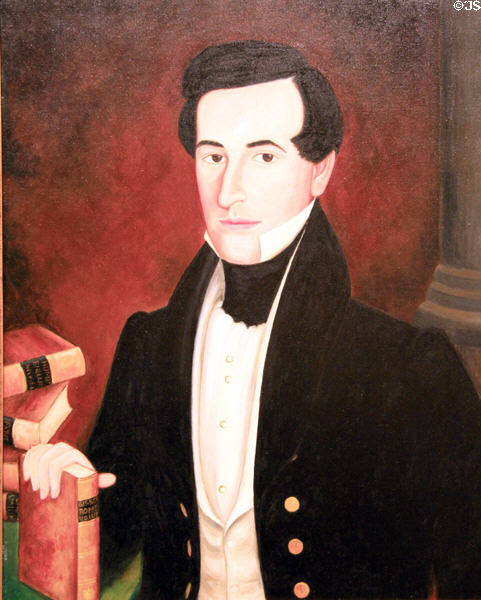 Portrait of Alexander Gallatin McNutt, governor of MS (1838-42) at Old Court House Museum. Vicksburg, MS.