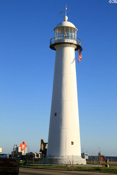 Biloxi Lighthouse (1848) first cast iron tower in South. Biloxi, MS.