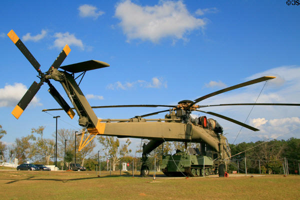 CH-54 Tarhe heavy lift Skycrane helicopter (1962) at Armed Forces Museum. Hattiesburg, MS.