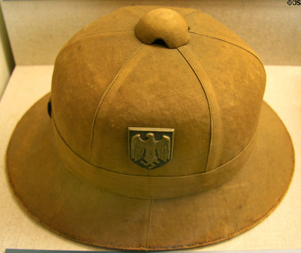 Nazi desert campaign hat at Armed Forces Museum. Hattiesburg, MS.