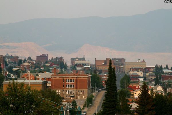 Scenic vista of Butte, Montana. Butte, MT.