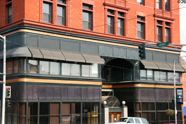 Ground floor window details of Hennessy Building. Butte, MT.