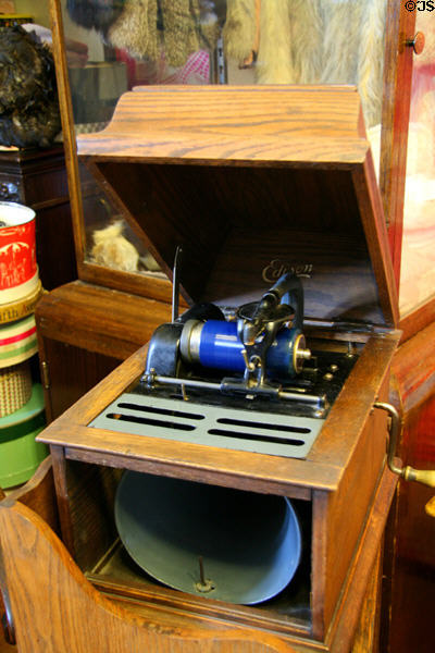 Antique Edison cylinder phonograph at Copper King Mansion. Butte, MT.