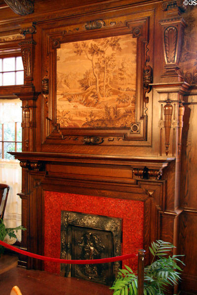 Fireplace in Moss Mansion. Billings, MT.