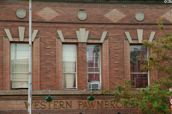 Details of Western Pawnbroker facade. Billings, MT.