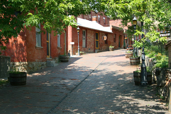 Reeder's Alley (1875-84), a series of brick & stone buildings built for miners by brick mason Louis Reeder. Helena, MT.
